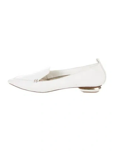 Pre-owned Nicholas Kirkwood Leather Loafers In White