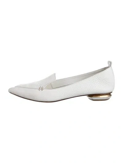 Pre-owned Nicholas Kirkwood Leather Loafers In White