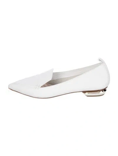 Pre-owned Nicholas Kirkwood Leather Loafers In White