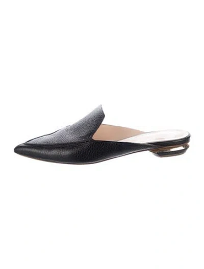 Pre-owned Nicholas Kirkwood Leather Mules In Black