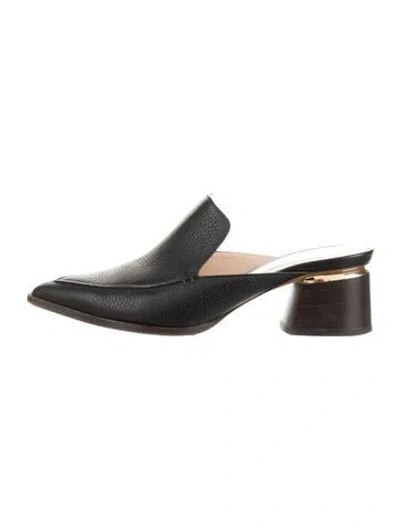 Pre-owned Nicholas Kirkwood Leather Mules In Black