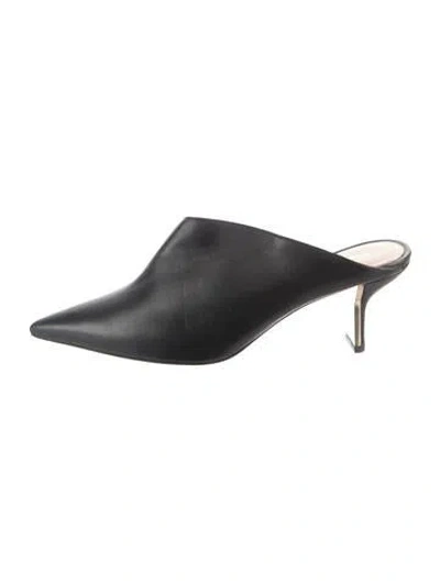 Pre-owned Nicholas Kirkwood Leather Mules In Black