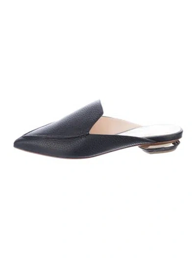 Pre-owned Nicholas Kirkwood Leather Mules In Blue