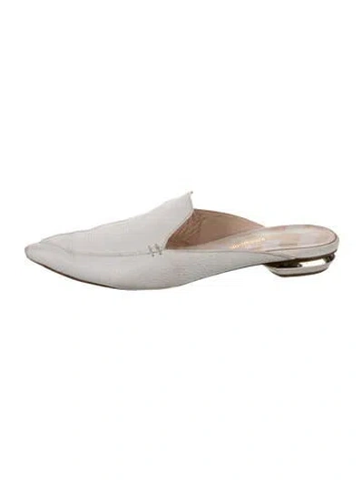 Pre-owned Nicholas Kirkwood Leather Mules In Silver