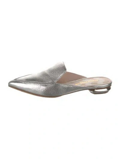 Pre-owned Nicholas Kirkwood Leather Mules In Silver