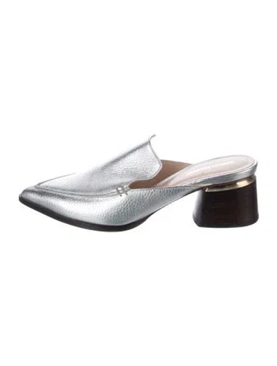 Pre-owned Nicholas Kirkwood Leather Mules In Silver