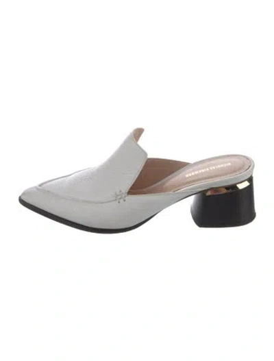 Pre-owned Nicholas Kirkwood Leather Mules In White