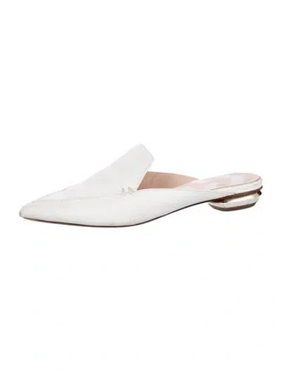 Pre-owned Nicholas Kirkwood Leather Mules In White