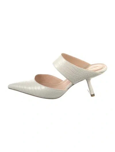 Pre-owned Nicholas Kirkwood Leather Mules In White
