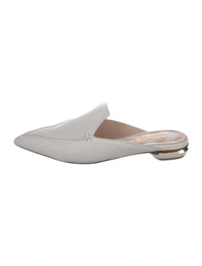 Pre-owned Nicholas Kirkwood Leather Mules In White