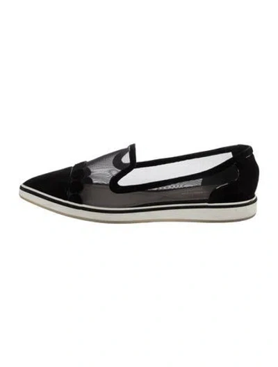 Pre-owned Nicholas Kirkwood Mesh Flats In Black