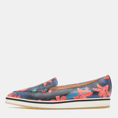 Nicholas Kirkwood Multicolor Floral Print Leather Alona Smoking Slipper