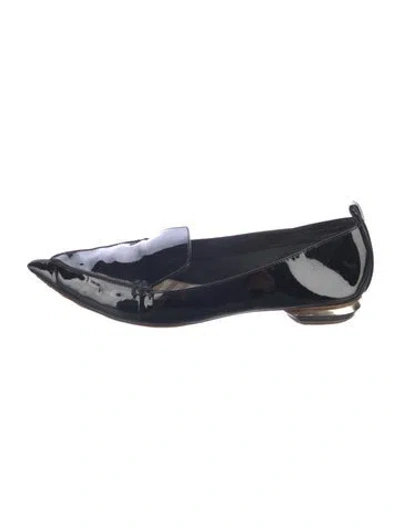 Pre-owned Nicholas Kirkwood Patent Leather Flats In Blue