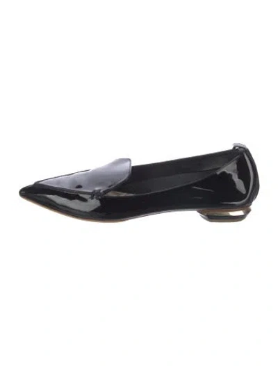 Pre-owned Nicholas Kirkwood Patent Leather Loafers In Black