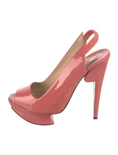 Pre-owned Nicholas Kirkwood Patent Leather Slingback Pumps In Pink