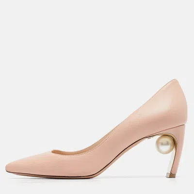 Nicholas Kirkwood Pink Leather Pointed Toe Pumps