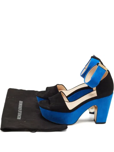 Pre-owned Nicholas Kirkwood Platform Heeled Sandals In Black