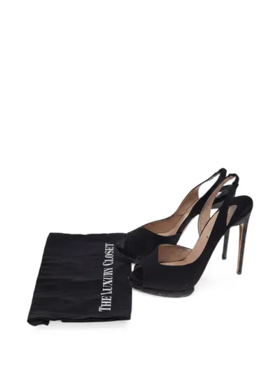 Pre-owned Nicholas Kirkwood Platform Slingback Sandals In Black