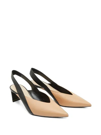 Pre-owned Nicholas Kirkwood Pointed Toe Slingback Pumps In Neutrals