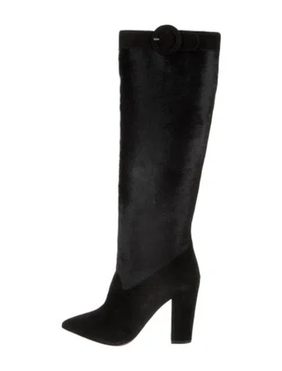 Pre-owned Nicholas Kirkwood Ponyhair Boots In Black