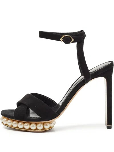 Pre-owned Nicholas Kirkwood  120mm Casati Pearl-embellished Sandals