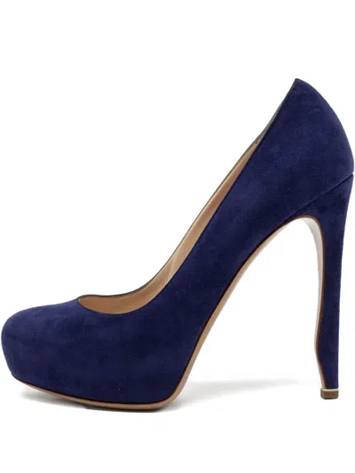 Pre-owned Nicholas Kirkwood  125mm Suede Platform Pumps