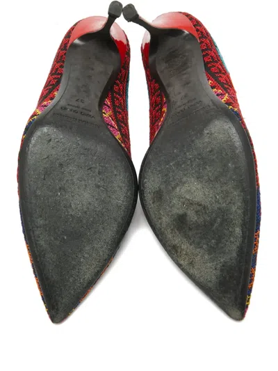 Pre-owned Nicholas Kirkwood  90mm Embroidered Pointed-toe Pumps