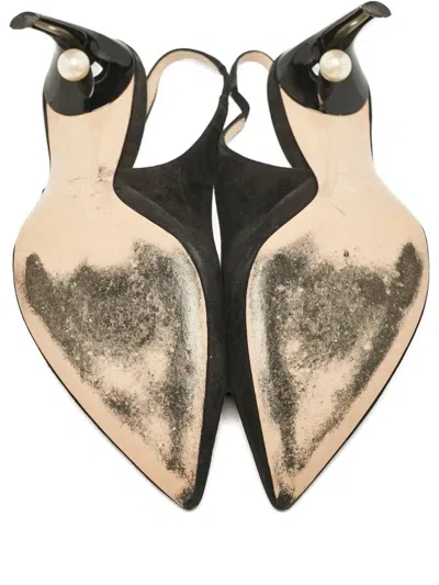Pre-owned Nicholas Kirkwood  95mm Slingback Pumps In Black