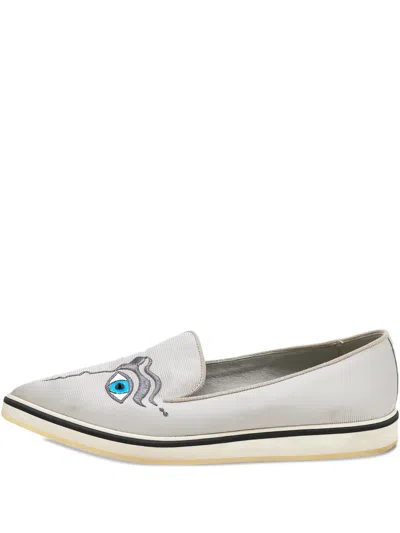 Pre-owned Nicholas Kirkwood  Eye-embroidery Loafers