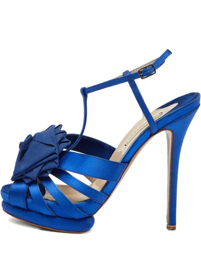 Pre-owned Nicholas Kirkwood  Satin Rose Sandals