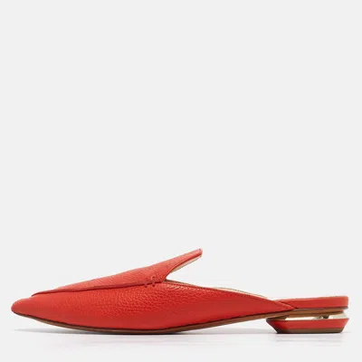 Nicholas Kirkwood Red Leather Beya Pointed Toe Mules