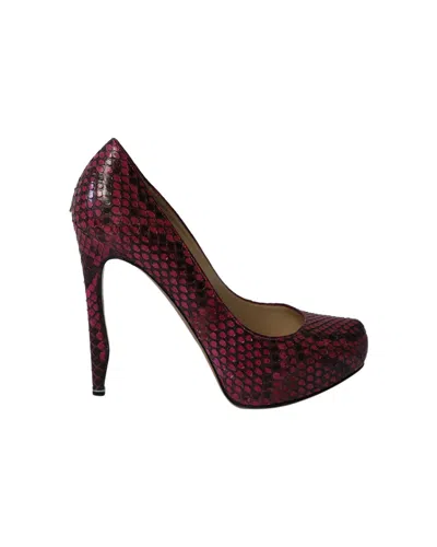 Nicholas Kirkwood Snakeskin-embossed Pumps In Purple Leather In Black