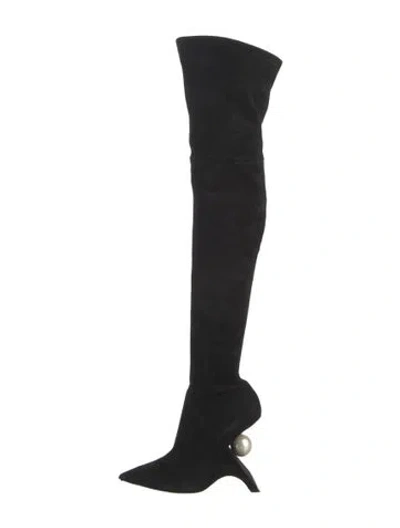 Pre-owned Nicholas Kirkwood Suede Boots In Black