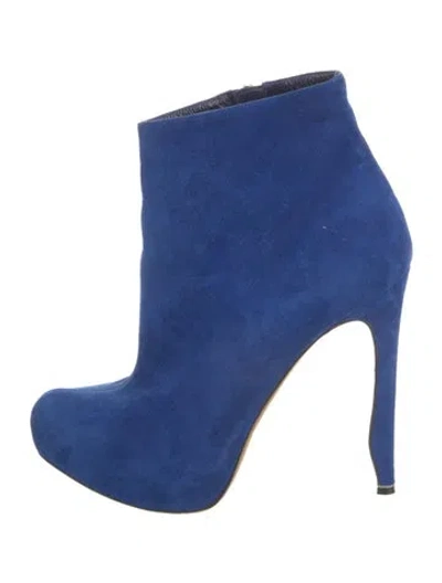 Pre-owned Nicholas Kirkwood Suede Boots In Blue