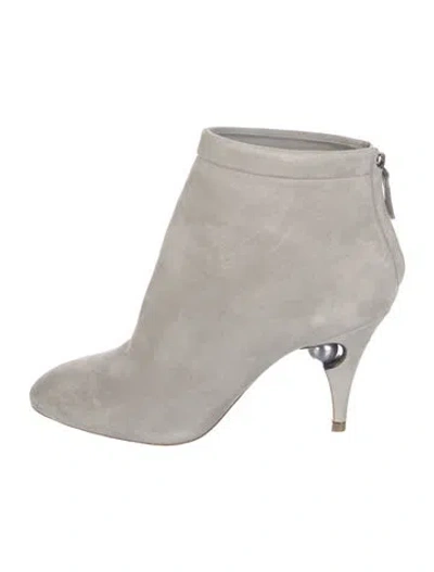 Pre-owned Nicholas Kirkwood Suede Boots In Gray