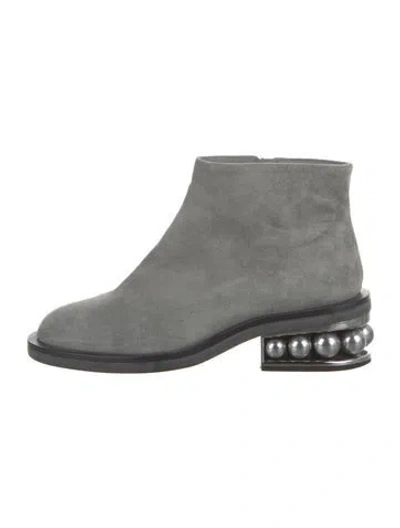 Pre-owned Nicholas Kirkwood Suede Boots In Gray