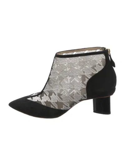 Pre-owned Nicholas Kirkwood Suede Houndstooth Print Boots In Multi