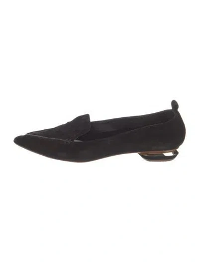 Pre-owned Nicholas Kirkwood Suede Loafers In Black