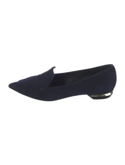 Pre-owned Nicholas Kirkwood Suede Loafers In Blue