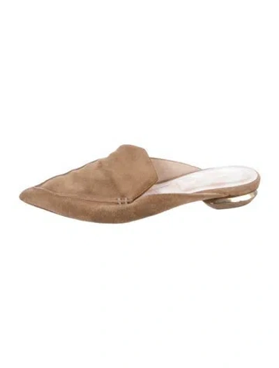 Pre-owned Nicholas Kirkwood Suede Mules In Neutral
