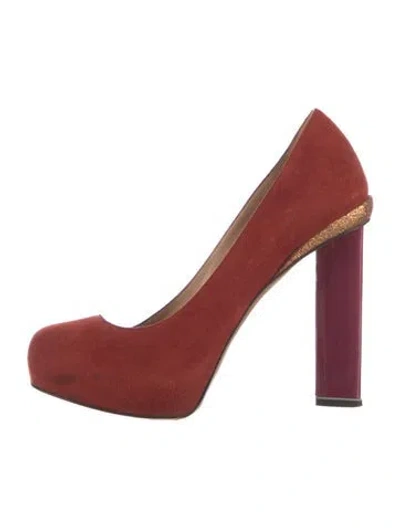 Pre-owned Nicholas Kirkwood Suede Pumps In Red