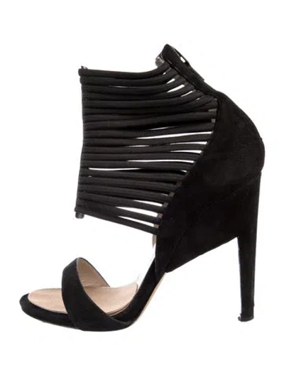 Pre-owned Nicholas Kirkwood Suede Sandals In Black