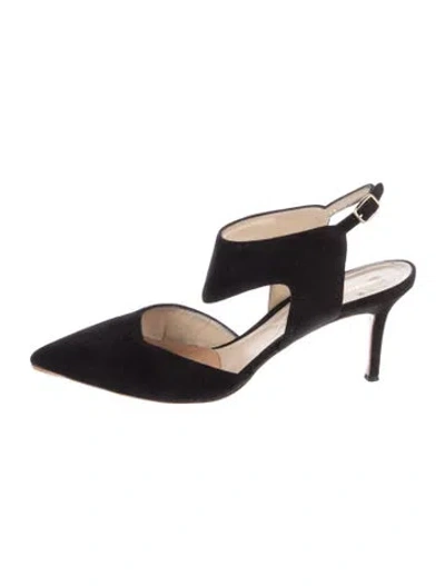 Pre-owned Nicholas Kirkwood Suede Slingback Pumps In Black
