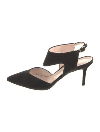 Pre-owned Nicholas Kirkwood Suede Slingback Pumps In Black