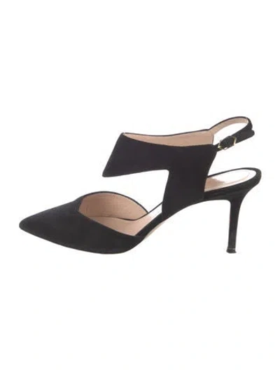 Pre-owned Nicholas Kirkwood Suede Slingback Pumps In Black