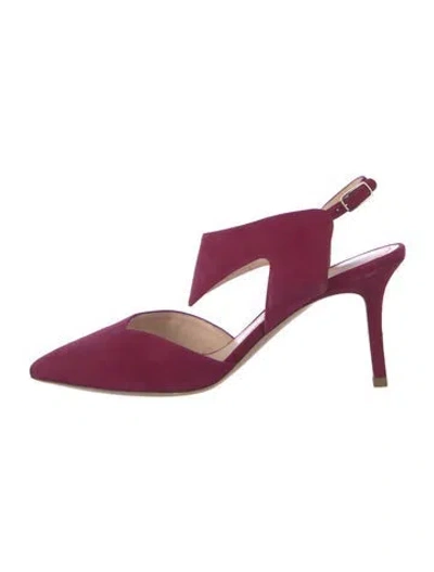 Pre-owned Nicholas Kirkwood Suede Slingback Pumps In Purple