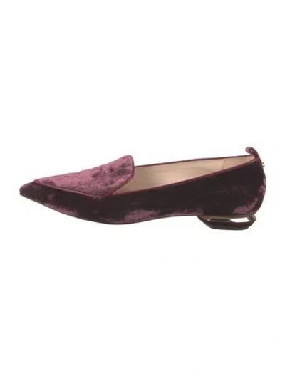 Pre-owned Nicholas Kirkwood Velvet Loafers In Purple