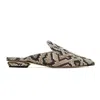 Nicholas Kirkwood Women's Beya Snake-embossed Mule In Black/natural In Neutral