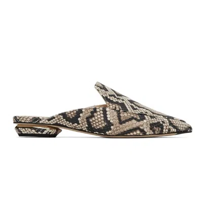 Nicholas Kirkwood Women's Beya Snake-embossed Mule In Black/natural In Multi
