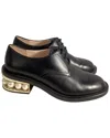 Nicholas Kirkwood Casati Pearl Derbys In Black Leather In Multi